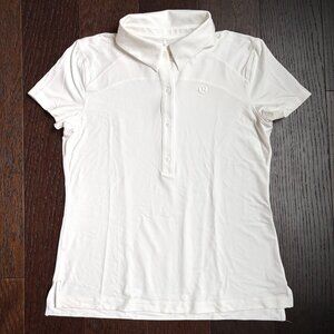 Lululemon Quick-Dry Short-Sleeve Polo Shirt White - Size 10?